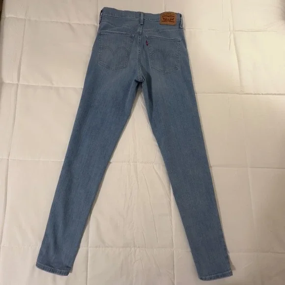 Levi's Women's Mile High Super Skinny Jeans Size 29 Light Wash High Rise Strech - Picture 9 of 16